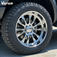 Jantes forgées Viorock en alliage chromé poli 8x210 8x165.1 8x170 10x225 22 24 26 28 30 pouces pour Chevy Silverado Ford F350 DRW