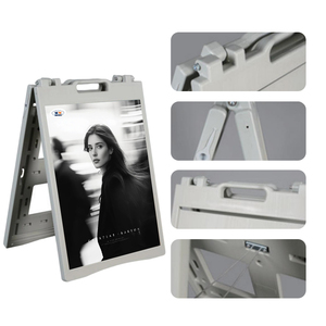 Panneaux <span class=keywords><strong>d</strong></span>'affichage recto-verso pour extérieur/intérieur, résistants aux intempéries, <span class=keywords><strong>en</strong></span> plastique, avec design <span class=keywords><strong>en</strong></span> A pour trottoirs - Product Image 2
