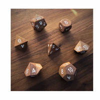 Grand jeu de dés en bois polyédrique D20 personnalisé jeu de dés en bois de jeu de société