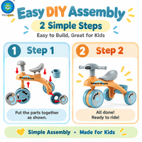 Modèle de mini-vélo d'équilibre à assembler soi-même, jouet pour enfants, 3 roues, jouets de construction STEM, jouets éducatifs Montessori, cadeau, ornement de bureau