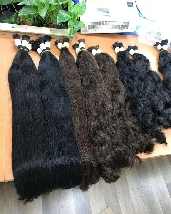 Fornecedor de cabelo humano em massa afro crespo para tranças, fornecedor vietnamita indiano não processado, um doador, cutícula alinhada, cabelo humano em massa