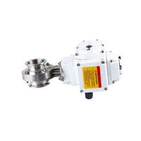 Vanne papillon électrique motorisée en acier inoxydable sanitaire Triclamp DN 19 à 4 pouces