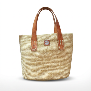 Bolso Tote de Paja Ana con Dos Cremalleras y Asas de Cuero, Estilo Bohemio, Abierto por Arriba, para Todas las Estaciones, Bolso de Hombro de Viaje para Mujer - Product Image 2
