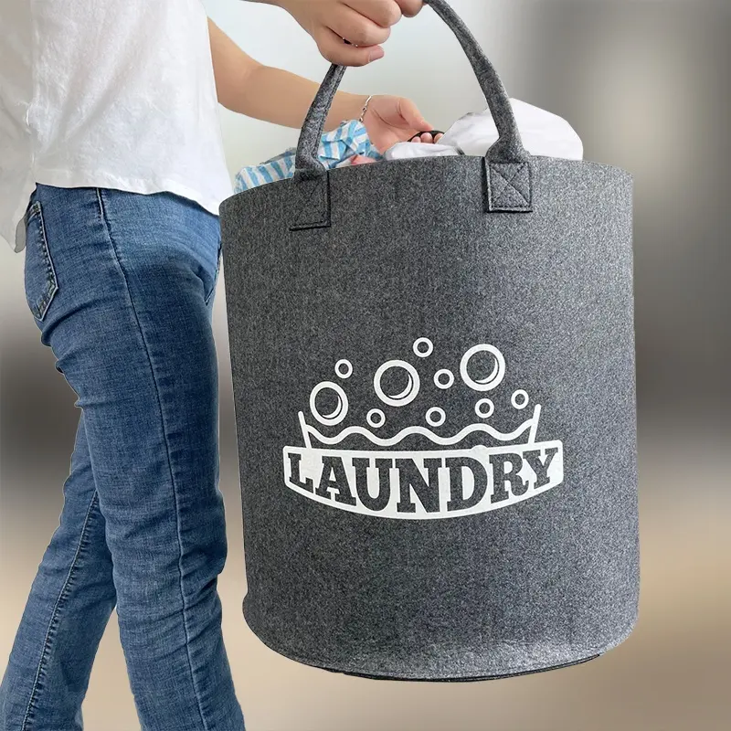 dirty clothes storage Home storage Wholesale Customized Laundry Bags Collapsible Laundry Basket with Handles