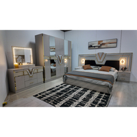 Ensembles de meubles de chambre à coucher modernes et luxueux en bois, avec lit double queen size en cuir, pour chambre principale, à prix abordable