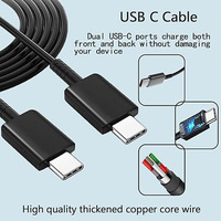 Kabel Data Pengisian Cepat USB C ke USB C 3A PD 60W Berkualitas Tinggi Harga Sangat Bagus untuk Ponsel Samsung Tipe-C Grosir