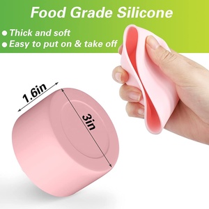 Protezione semplice 12-40 oz stivale in Silicone per ampia bocca copri bottiglia Stanley <span class=keywords><strong>HydroFlask</strong></span> bottiglia manicotto inferiore antiscivolo - Product Image 3