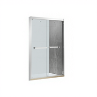 One-line Sliding Frame Tempered Glass Customized Industrial Use Shower Room Dry Wet Separation Partition Modern Simple Design