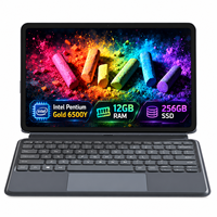 Laptop Tablet PC 2-in-1 Intel Pentium Gold 6500Y RAM 12GB SSD 256GB Layar IPS 11,97 Inci Keyboard Lepas Pasang Windows 11 Pro OEM