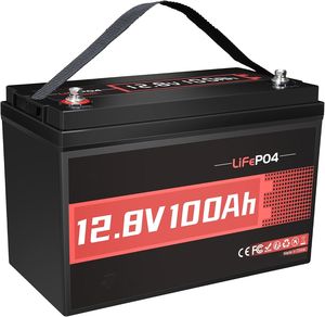 Batería de Litio LiFePO4 de 12.8V 100Ah con BMS, Batería Recargable Perfecta para Autocaravanas, Casas Rodantes, Sistemas Solares y Fuera de la Red - Product Image 1