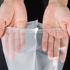 High Quality Matte Frosted Zipper Bag Clothing Packaging Bag Reusable Zip Lock Garment Bag With Custom Logo Apparel Storage OEM - Product Image 3