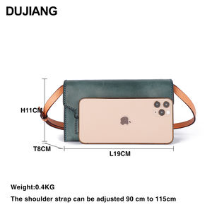 Borsa Messenger da donna di lusso in vera <span class=keywords><strong>pelle</strong></span> piccola cerniera a tracolla quadrata a spalla singola moda Vintage per la primavera/estate - Product Image 4