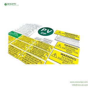 NSPV Étiquettes d'avertissement auto-adhésives pour panneaux solaires Produits solaires pour projets photovoltaïques - Product Image 6
