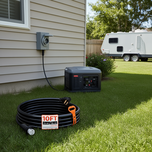 สายไฟเครื่องกำเนิดไฟฟ้า 50 แอมป์ ยาว 10 ฟุต พร้อมกล่องเชื่อมต่อแบบ Nema 14-50P แบบล็อคเกลียว ชุดสายต่อสำหรับใช้งานกลางแจ้ง - Product Image 2