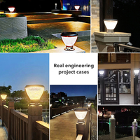 Lampe solaire LED d'extérieur pour poteau de portail, étanche IP65, en aluminium moulé sous pression + PC, 3000/6000K, pour allée de jardin, vente en gros