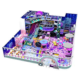 Aire de jeux intérieure personnalisée Aoleao avec double toboggan, piscine à balles, labyrinthe et structure d'escalade pour enfants, certifiée CE, TUV, CPC - Product Image 1