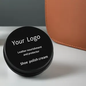 كريم تلميع الأحذية, كريم تلميع الأحذية ماركة (Shoe cream) مصنوع من الجلد الخام باللون البني والأسود المغذي والعناية بالأحذية ، سعة 100 درجة ، كريم تلميع سريع ، درجة