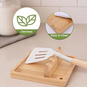 Soporte de Madera para Utensilios de Cocina, Reposacucharas, Soporte para Tapas de Ollas, Estante de Almacenamiento Multiusos, Ecológico, Solo Lavar a Mano - Product Image 1