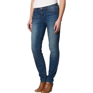 Casual New Arrival Denim Pant 2023 Wholesale Custom Women <b>Elastic</b> Stretch <b>Jeans</b> Pant High <b>Waist</b> Solid Color - Product Image 2
