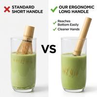 OEM Personnalisé Vente en Gros Fouet à Matcha Japonais Fait Main Outils de Matcha Personnalisés Fouet à Thé en Bambou à Long Manche