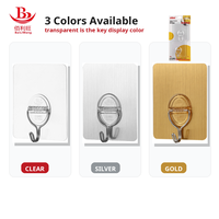 Crochets muraux adhésifs nano transparents 10 kg, résistants, imperméables, réutilisables, sans trace, pour salle de bain et cuisine