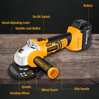 Meuleuse d'angle sans fil mini WORKSITE CAG330 20V 115mm, moteur 4 pôles, portable, pour la découpe et le meulage du métal, meuleuse sans balais