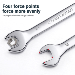 9pcs Ratchet Combo Wrench <strong>Set</strong> Flexible Head Open/<strong>Ring</strong> CRV <strong>Spanner</strong> <strong>Set</strong> with Storage Pouch - Product Image 4