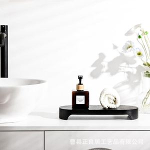 Wooden Desktop <b>Storage</b> <b>Tray</b> Irregular Shape Minimalist Design For Table Organizing Decorative Base Candle Holder - Product Image 2