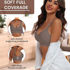 <span class=keywords><strong>Soutien</strong></span>-<span class=keywords><strong>gorge</strong></span> <span class=keywords><strong>push</strong></span>-<span class=keywords><strong>up</strong></span> sans armatures en maille fine pour femme grande taille, col en V, respirant, sans couture, dos en U, pour poitrine généreuse – Meilleures ventes - Product Image 6