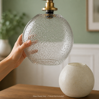 Abat-jour universel en verre soufflé pour lampe à bulles, remplacement pour suspension commerciale ou domestique
