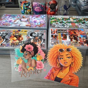 Citas Inspiradoras para Chicas Negras, Cuaderno A5, Envolturas UV DTF Listas para Aplicar, Pegatinas de Transferencia Impermeables para Cubierta de Diario - Product Image 3