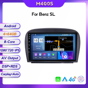 MEKEDE 8+128G Android 11 Autoradio per <span class=keywords><strong>Mercedes</strong></span> SL <span class=keywords><strong>R230</strong></span> SL350 SL500 SL55 SL600 SL65 2001-2007 con Car-play GPS BT AM FM RDS Stereo - Product Image 6