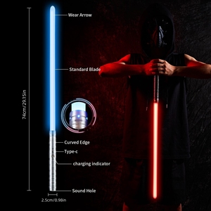 ZLang 2 pièces 7 couleurs LED Sabre lumineux qui brille dans le noir Jouets sabres laser en gros avec <span class=keywords><strong>Starwars</strong></span> - Product Image 2