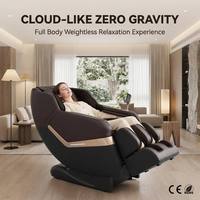 Fauteuil de massage moderne à gravité zéro personnalisable OYEAL, traction lombaire, massage Shiatsu, cuir PU marron, rouleau pour les pieds, corps entier