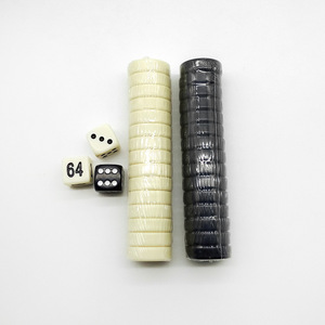 Nhà Sản Xuất Tùy Chỉnh Nhựa 27Mm Melamine Checker + Xúc Xắc Bộ Trống Trò Chơi Đĩa Chip Mịn - Product Image 5