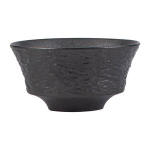 Elegant Ceramic Porcelain Bowls Frost Eco-Friendly Matte <b>Black</b> Glaze 400/600ml Capacity Japandi Style Deep Soup Salad Bowls - Product Image 4