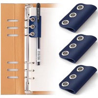 Abnehmbarer Stifthalter aus PU-Leder mit 3 Ringen für A5 Notizbuch, Stiftabdeckung, PU-Leder Stiftetui