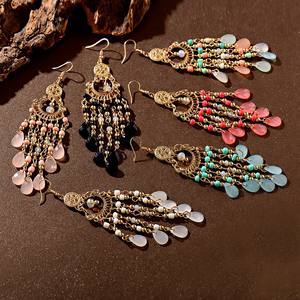 Classico di Tendenza delle Donne di Bianco di Cristallo Lunga Nappa Orecchini 2021 Dei Monili di Modo Della Boemia di Perline di Nozze Orecchini Ganci - Product Image 5