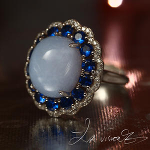 Anillo de Plata 925 con Incrustaciones de Cristal y Piedras de Imitación de la Serie Otherworld para Mujer - Product Image 1