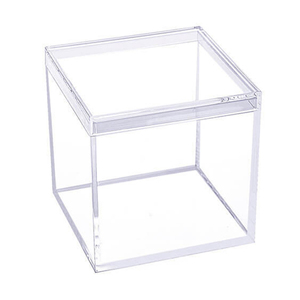 Di alta qualità moderno cubo quadrato di plastica scatola di caramelle con piccoli gioielli coperchio eco-friendly acrilico espositore per regali - Product Image 2
