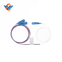 Splitter PLC Direct Supply Unbalance Tube 2.0MM 3.0MM 1*2 Coupler Rasio 1:99 hingga 50:50 Radio PLC Ratio Splitter Selubung LSZH/PVC