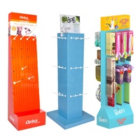 Présentoir en carton ondulé personnalisé pour animaux de compagnie, présentoir de sol pour aliments pour chats et chiens, présentoir de jouets pour animaux de compagnie pour magasins de détail