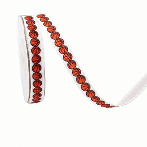 Ruban gros-grain sportif en polyester à imprimé ballons de sport, 1 cm, 10/50 yards, pour emballage cadeau d'équipe, livraison rapide - Product Image 4