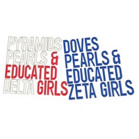 Nouveaux bijoux personnalisés pour femmes, lettres en ruban rouge, blanc et bleu, Sorority PYRAMIDS DOVES PEARLS EDUCATED ZETA GIRLS, mariage