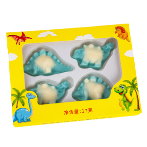 <span class=keywords><strong>Chocolate</strong></span> Blanco Sólido con Forma de Dinosaurio Personalizado OEM, 17g, Dulces y Golosinas para Niños con Empaque Personalizable al por Mayor - Product Image 1