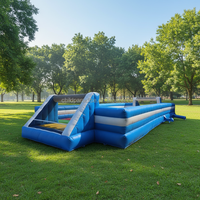 Terrain de football gonflable multifonctionnel 3v3 Street Soccer Pitch et parcours de jeu pour jouer en plein air pour enfants et adultes