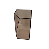 Vase en acrylique sur mesure en gros, support de table irrégulier durable en PMMA, présentoir pour fleuriste