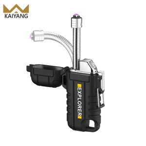 Llavero ajustable impermeable de plástico del ejército, encendedores de <span class=keywords><strong>Granada</strong></span> plegables para supervivencia de senderismo con plasma de arco sin llama - Product Image 1