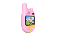 Appareil photo et talkie-walkie pour enfants 2,4 G 20 MP à double objectif 2-en-1 avec capteur CMOS, mise au point fixe, vidéo Full HD, appels bidirectionnels