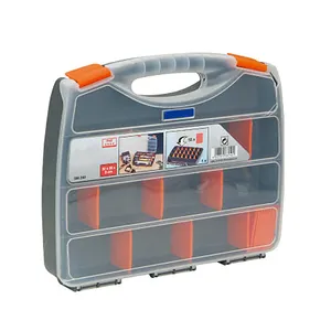 Exporter High Quality Plastic Parts Box with 4 - Bottomed Compartments/ OEM ODM 320x260x50mm Plastic Tool Case